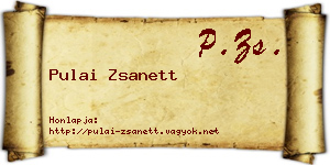 Pulai Zsanett névjegykártya